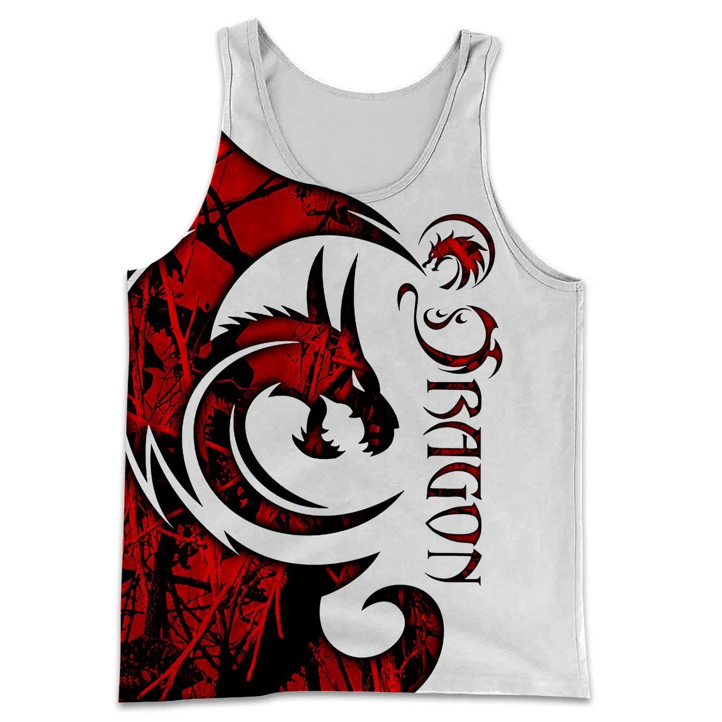 3D Tattoo and Dungeon Dragon Hoodie T Shirt For Men and Women NM050946-Apparel-NM-Tank Top-S-Vibe Cosy™