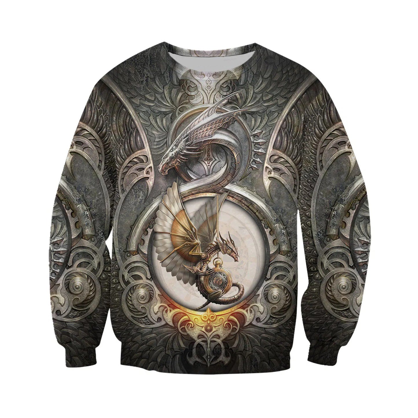 3D Tattoo and Dungeon Dragon Hoodie T Shirt For Men and Women NM050955-Apparel-NM-Sweatshirts-S-Vibe Cosy™