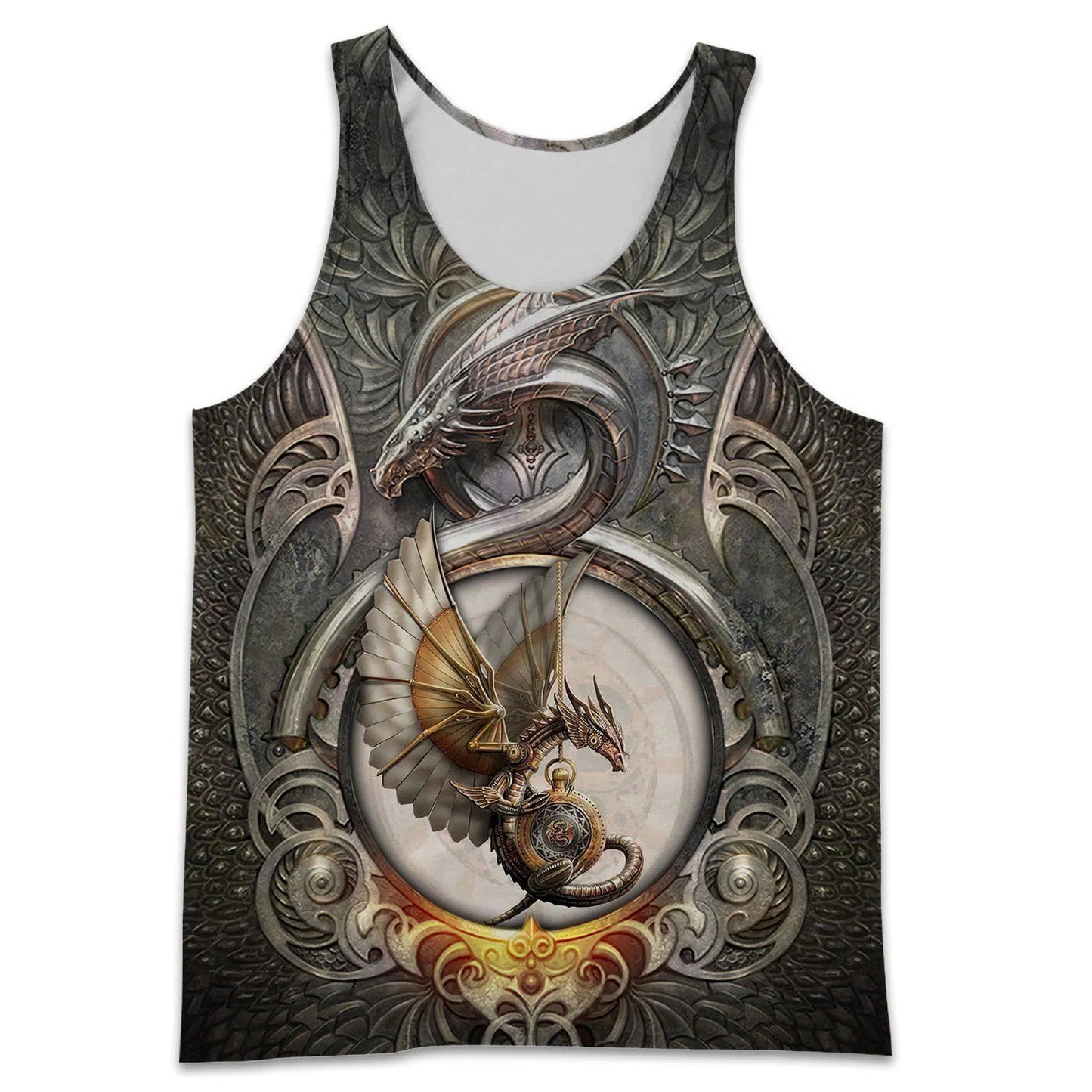 3D Tattoo and Dungeon Dragon Hoodie T Shirt For Men and Women NM050955-Apparel-NM-Tank Top-S-Vibe Cosy™