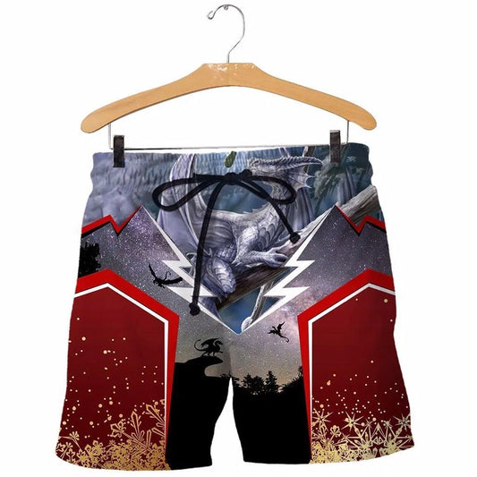 3D Tattoo and Dungeon Dragon Hoodie NM050966-Apparel-NM-Shorts-S-Vibe Cosy™