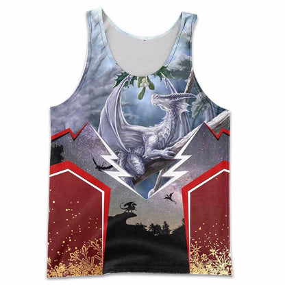 3D Tattoo and Dungeon Dragon Hoodie NM050966-Apparel-NM-Men's tank top-S-Vibe Cosy™