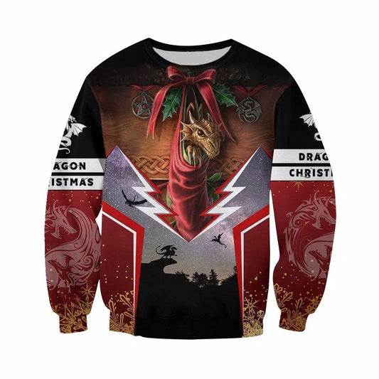 3D Tattoo and Dungeon Dragon Hoodie NM050967-Apparel-NM-Sweater-S-Vibe Cosy™