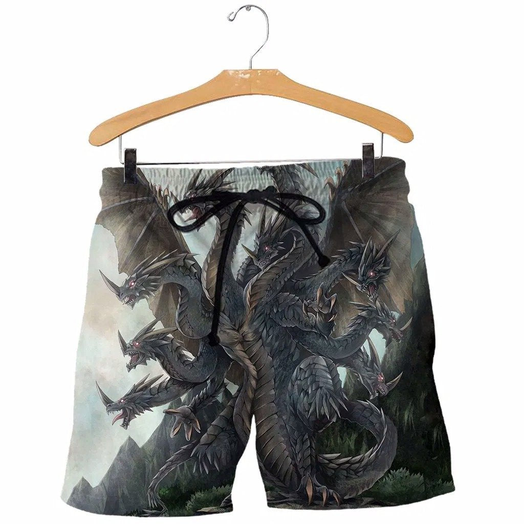 3D Tattoo and Dungeon Dragon Hoodie NM050968-Apparel-NM-Shorts-S-Vibe Cosy™