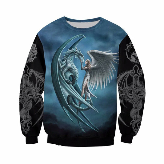 3D Tattoo and Dungeon Dragon Hoodie NM050970 - Amaze Style™-Apparel