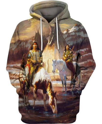 3D All Over Print Horse Hoodie NM120803-Apparel-NM-Hoodie-S-Vibe Cosy™