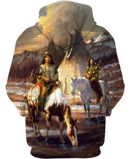 3D All Over Print Horse Hoodie NM120803-Apparel-NM-Hoodie-S-Vibe Cosy™