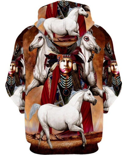 3D All Over Print Horse Hoodie NM120808-Apparel-NM-Hoodie-S-Vibe Cosy™