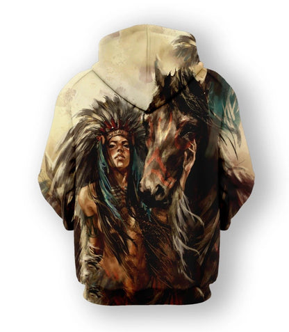 3D All Over Print Horse Hoodie NM120816-Apparel-NM-Hoodie-S-Vibe Cosy™