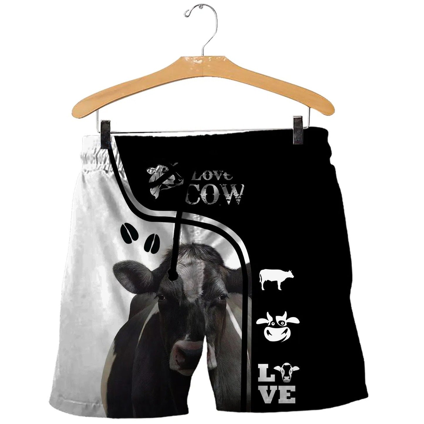 Dairy Cow Hoodie T-Shirt Sweatshirt for Men and Women NM121103-Apparel-NM-Shorts-S-Vibe Cosy™