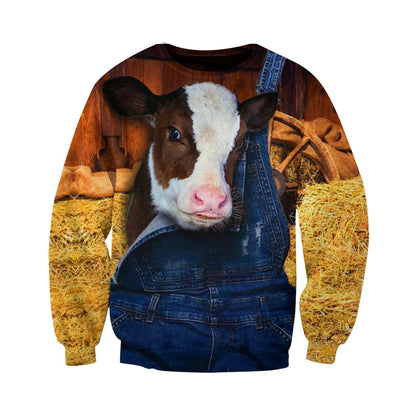 Cow Hoodie T-Shirt Sweatshirt for Men and Women NM121112-Apparel-NM-Sweater-S-Vibe Cosy™