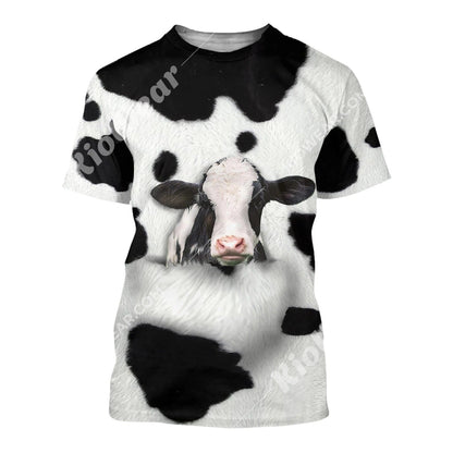 Lovely Dairy Cows Hoodie T-Shirt Sweatshirt for Men and Women NM121116-Apparel-NM-T-shirt-S-Vibe Cosy™