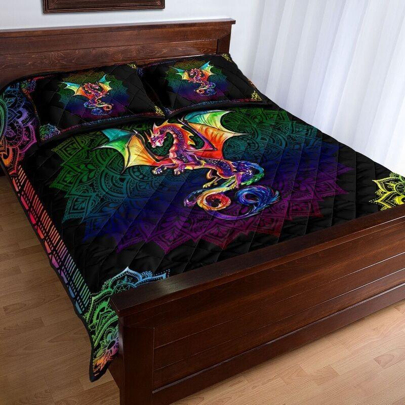 Loving Dragon Mandala Quilt Bedding Set NM150401-Quilt-NM-Queen-Vibe Cosy™
