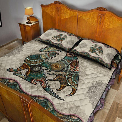 Loving Dragon Mandala Quilt Bedding Set NM20042001-Quilt-NM-Queen-Vibe Cosy™