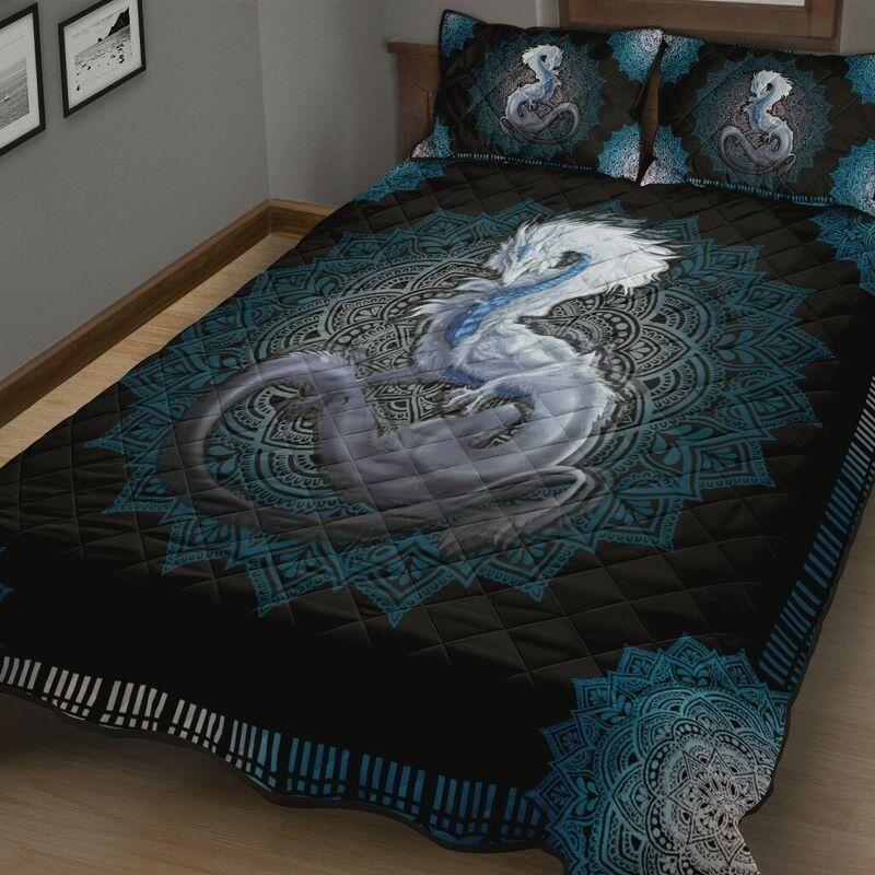 Loving White Dragon Quilt Bedding Set NM20042301-Quilt-NM-Queen-Vibe Cosy™