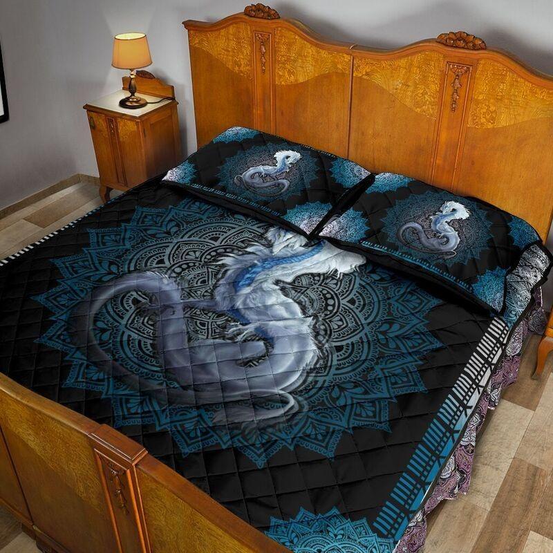 Loving White Dragon Quilt Bedding Set NM20042301-Quilt-NM-Queen-Vibe Cosy™