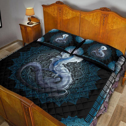 Loving White Dragon Quilt Bedding Set NM20042301-Quilt-NM-Queen-Vibe Cosy™