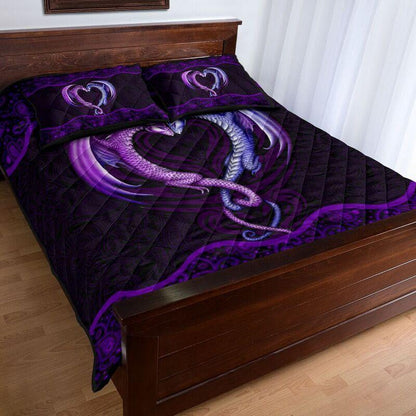 Loving Purple Dragon Quilt Bedding Set NM20042303-Quilt-NM-Queen-Vibe Cosy™