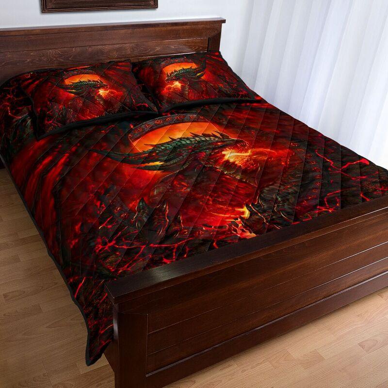 Lava Dragon Art Quilt Bedding Set NM20042501-Quilt-NM-Queen-Vibe Cosy™
