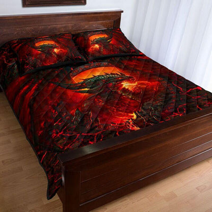 Lava Dragon Art Quilt Bedding Set NM20042501-Quilt-NM-Queen-Vibe Cosy™