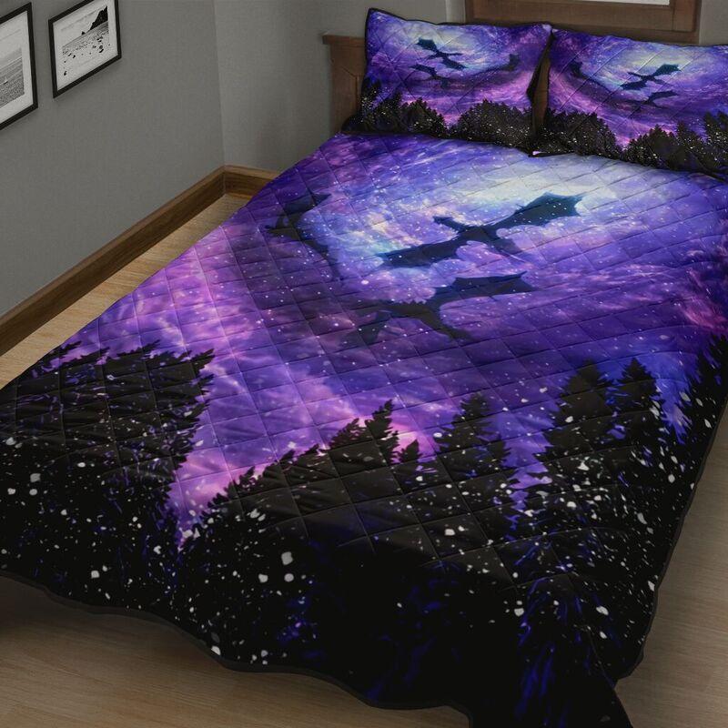 Galaxy Dragon Art Quilt Bedding Set NM20042503-Quilt-NM-Queen-Vibe Cosy™