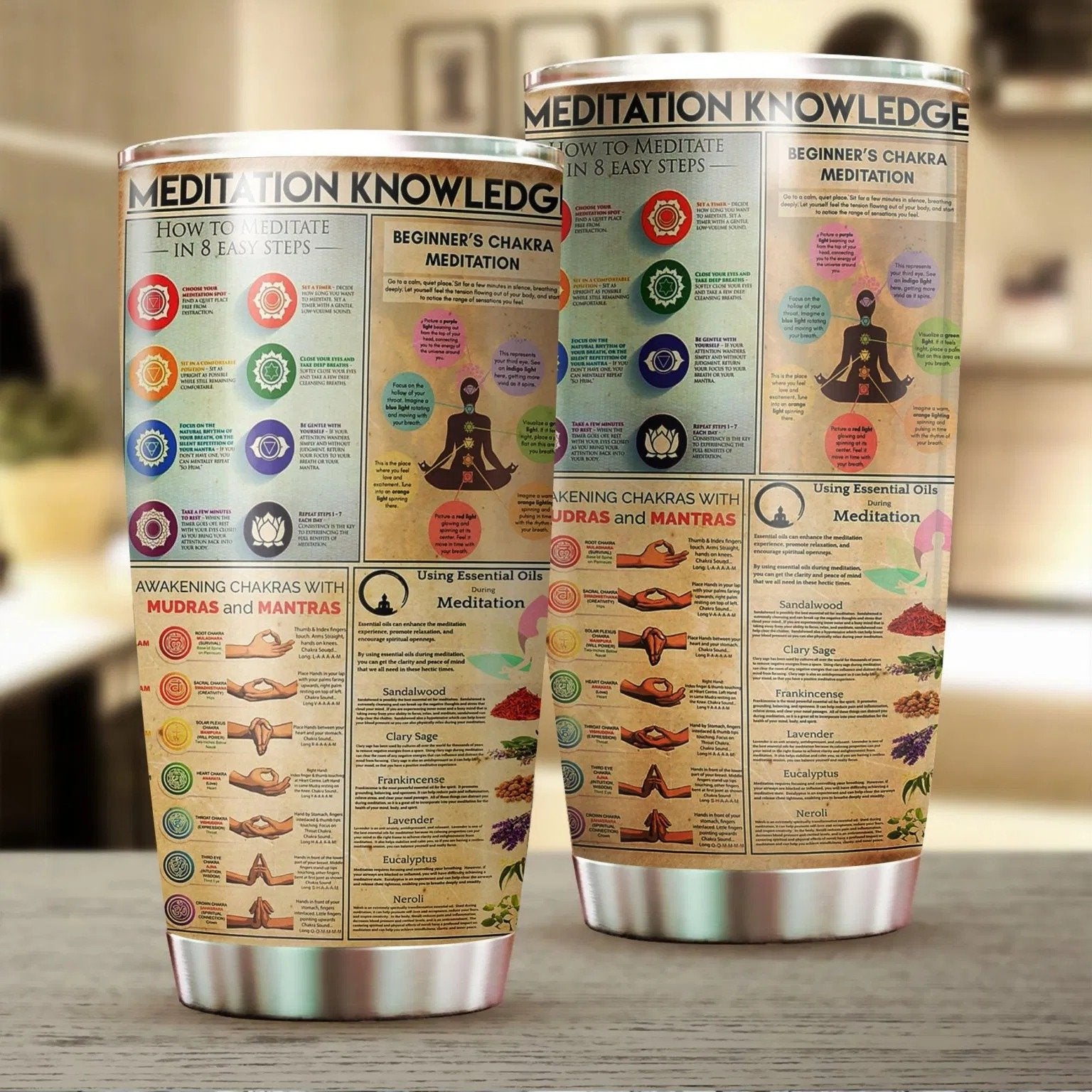 Mediation Knowledge Stainless Steel Tumbler 20 Oz NMT020319-Tumbler-NM-Vibe Cosy™