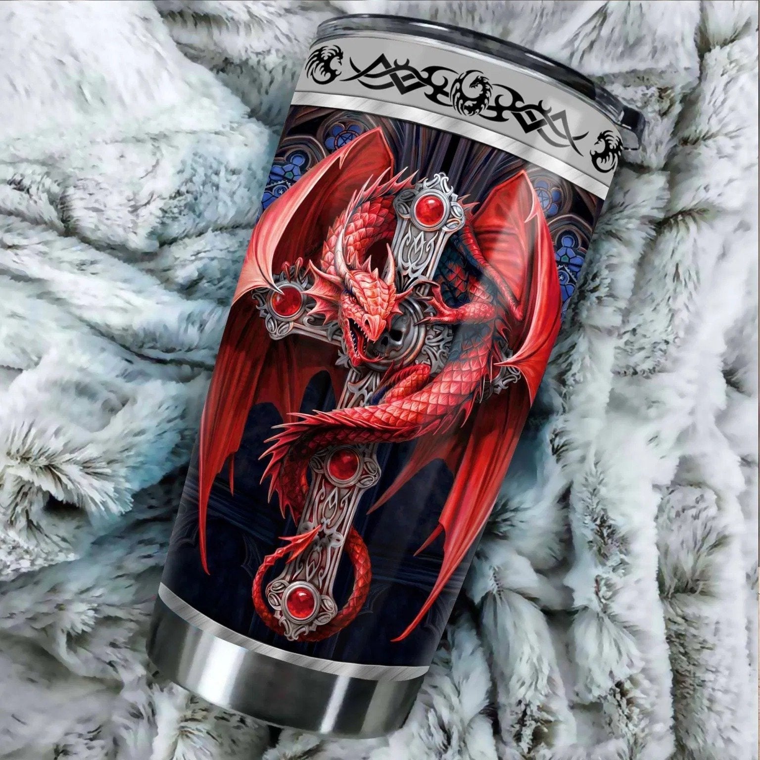 Dragon & Dungeon Tattoo Tumbler 20 Oz NMT020322-NM-Vibe Cosy™
