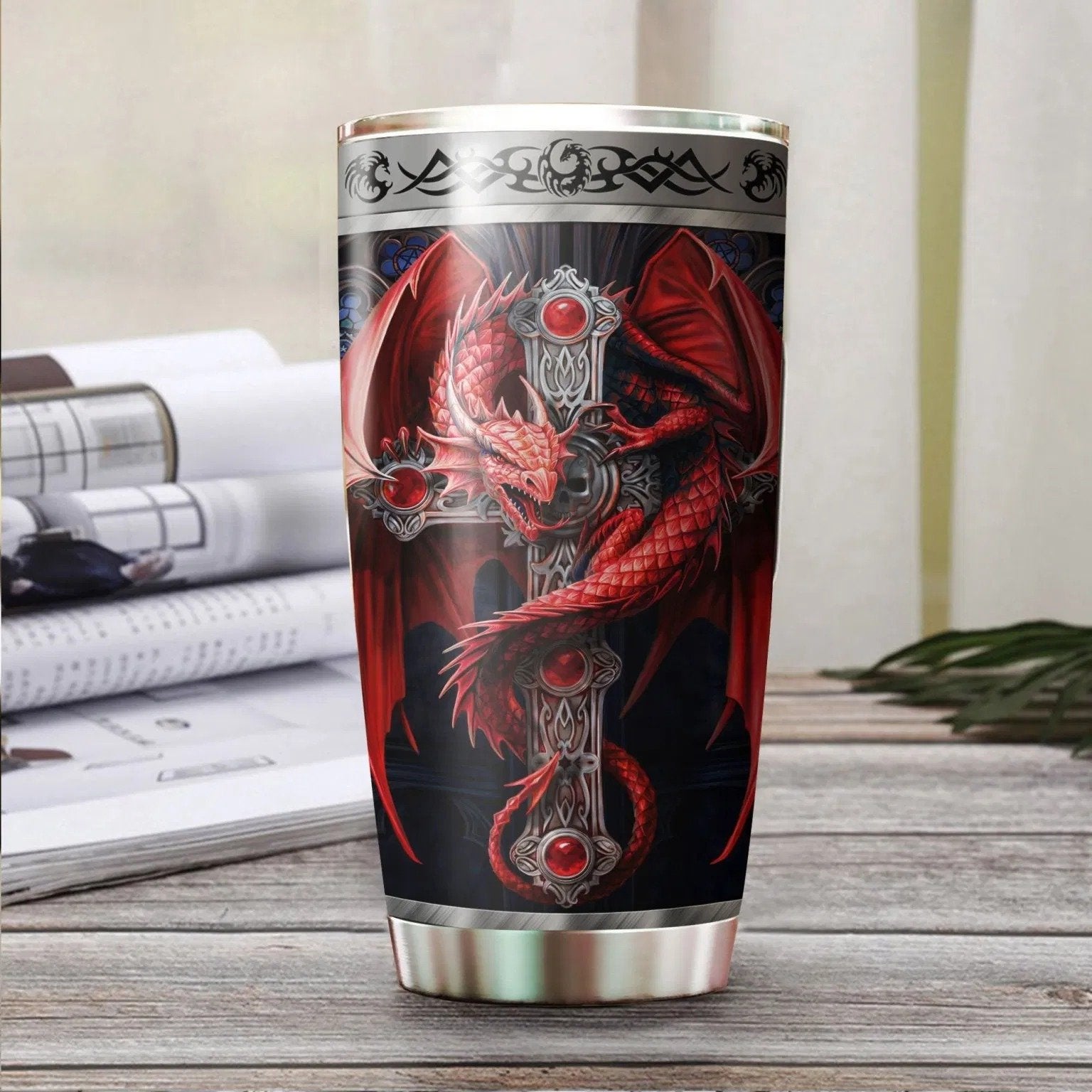 Dragon & Dungeon Tattoo Tumbler 20 Oz NMT020322-NM-Vibe Cosy™