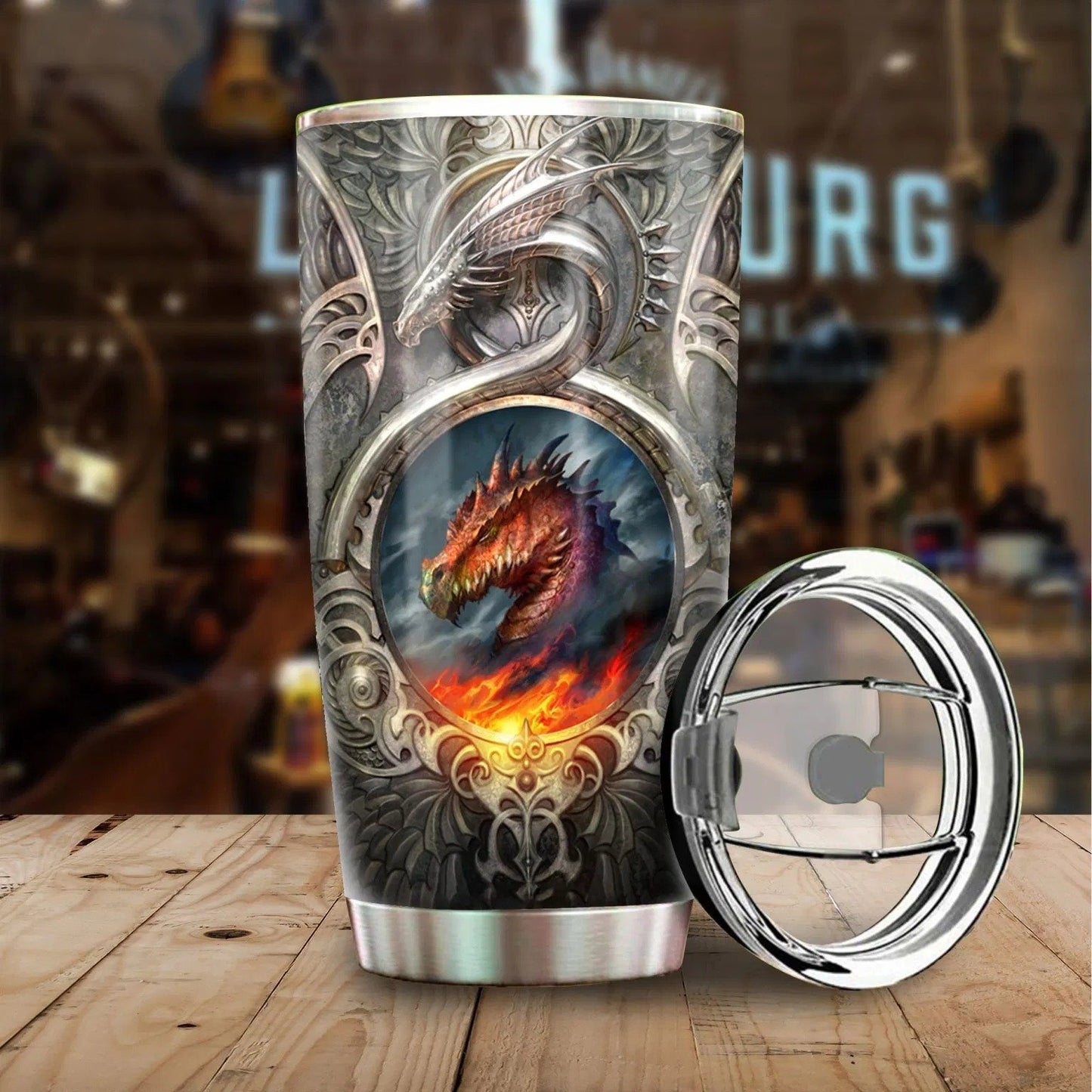 Dragon & Dungeon Tattoo Tumbler 20 Oz Pi020323-NM-Vibe Cosy™