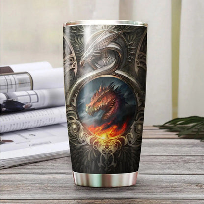 Dragon & Dungeon Tattoo Tumbler 20 Oz Pi020323-NM-Vibe Cosy™