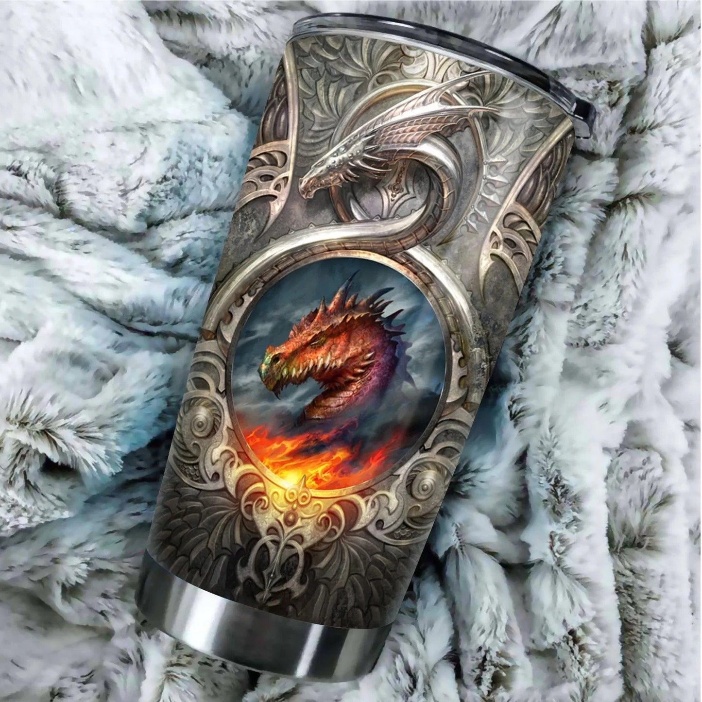 Dragon & Dungeon Tattoo Tumbler 20 Oz Pi020323-NM-Vibe Cosy™