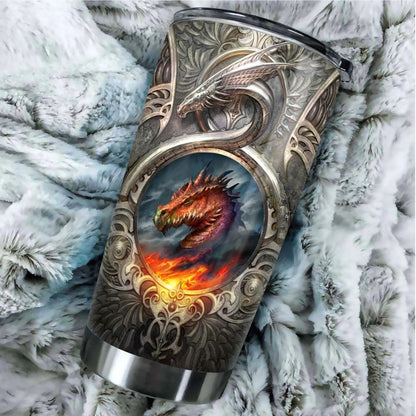 Dragon & Dungeon Tattoo Tumbler 20 Oz Pi020323-NM-Vibe Cosy™
