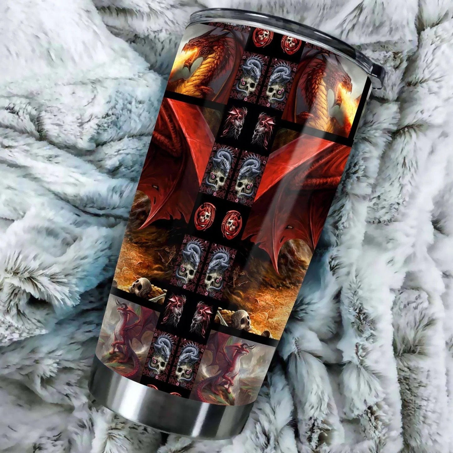 Dragon & Dungeon Tattoo Tumbler 20 Oz Pi020324-NM-Vibe Cosy™