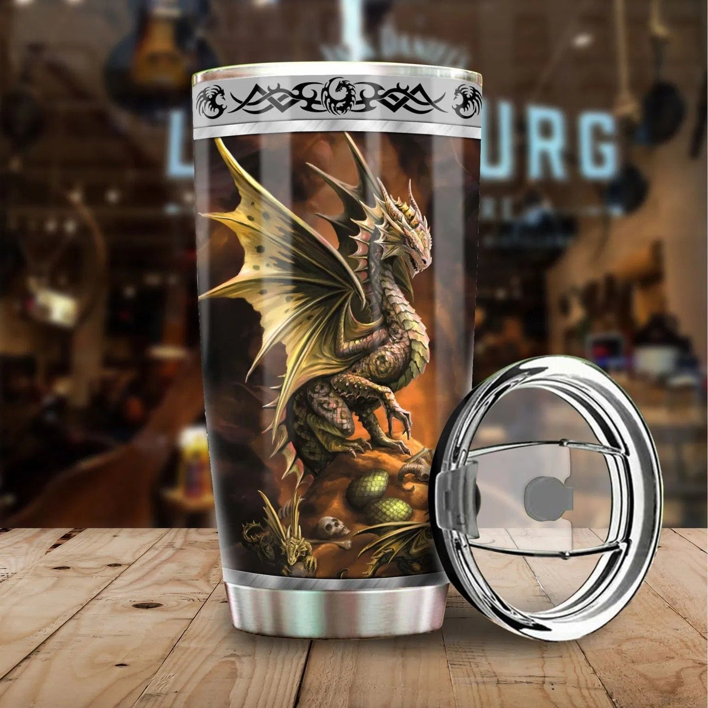 Dragon & Dungeon Tattoo Tumbler 20 Oz Pi020327-NM-Vibe Cosy™