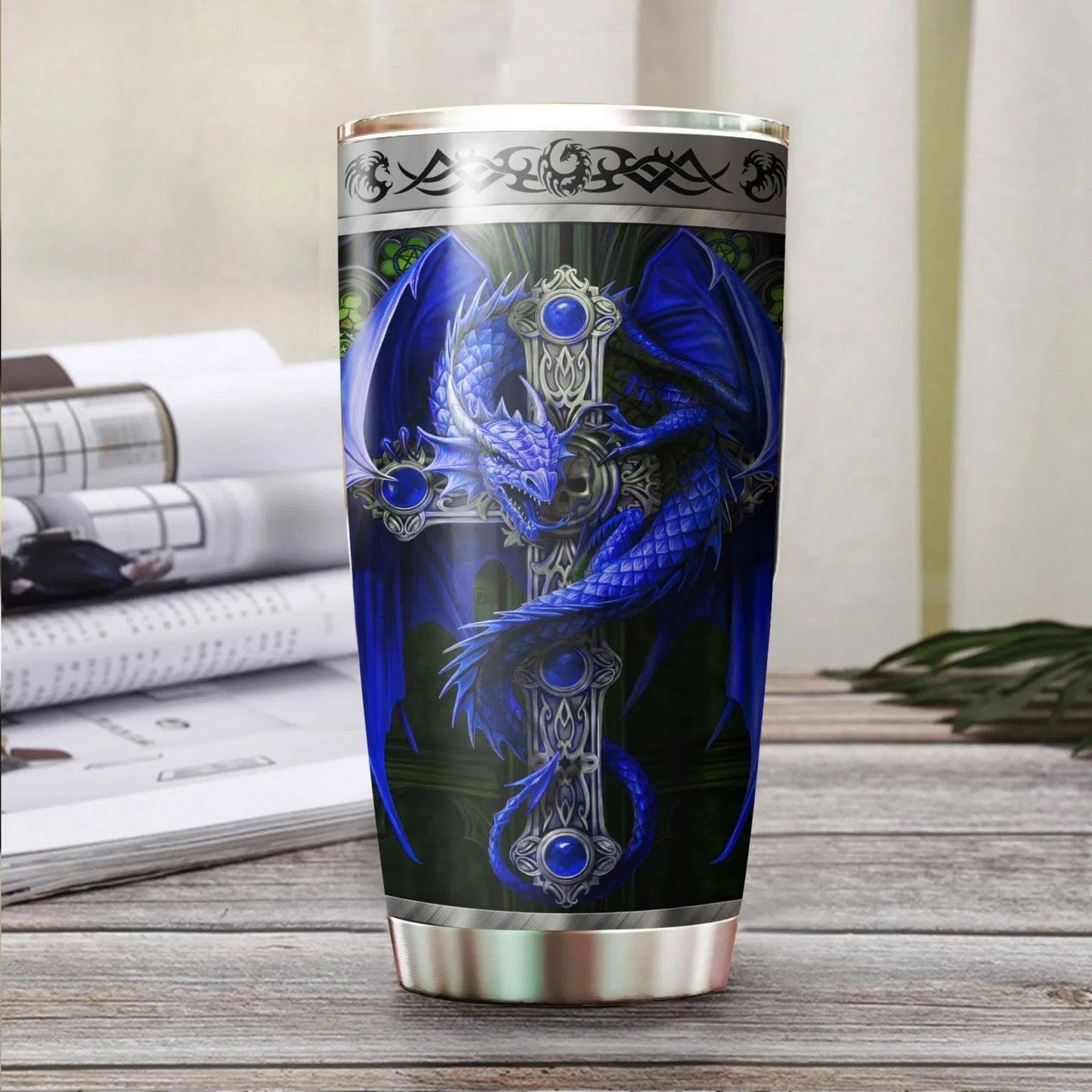 Dragon & Dungeon Tattoo Tumbler 20 Oz Pi020331-Tumbler-NM-Vibe Cosy™