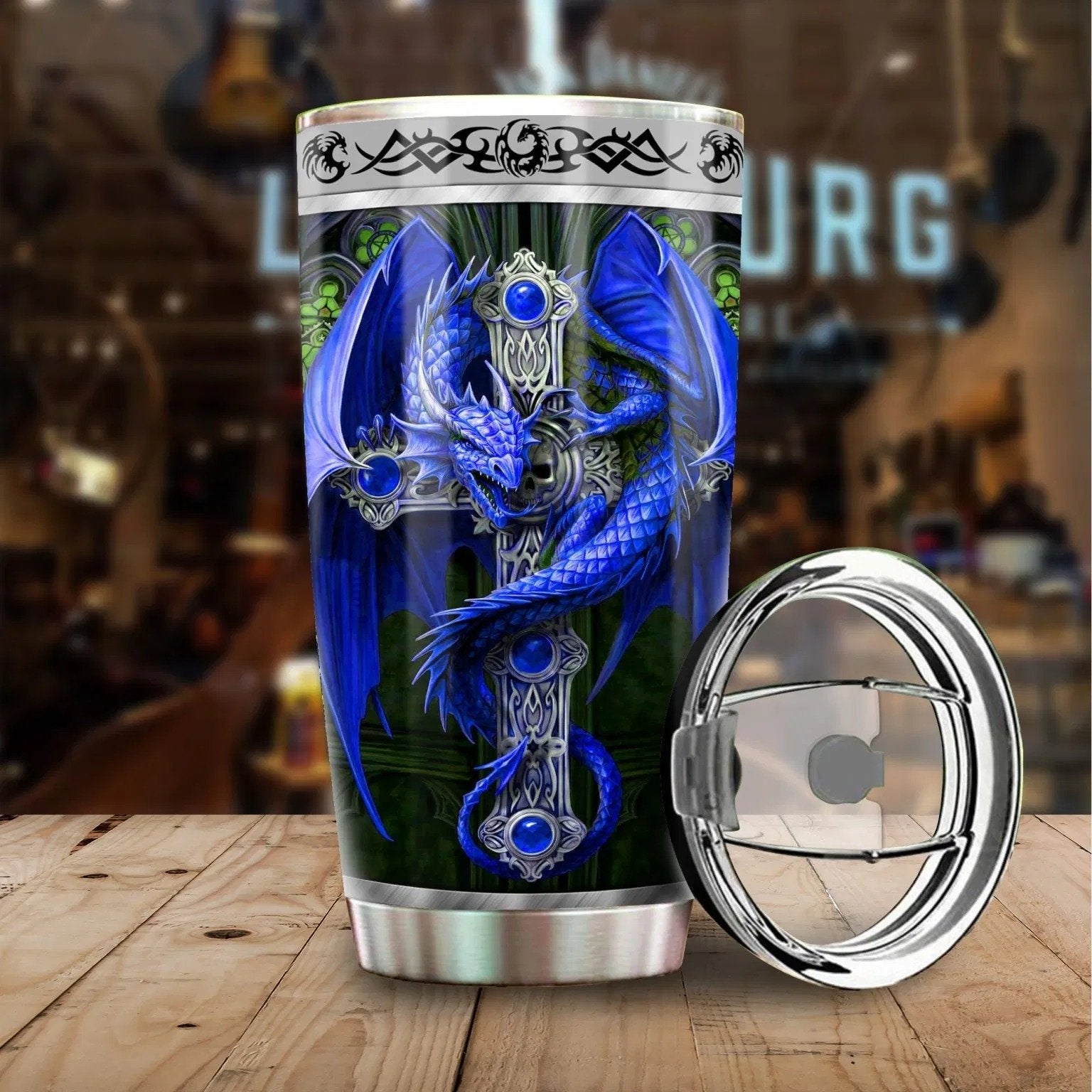 Dragon & Dungeon Tattoo Tumbler 20 Oz Pi020331-Tumbler-NM-Vibe Cosy™