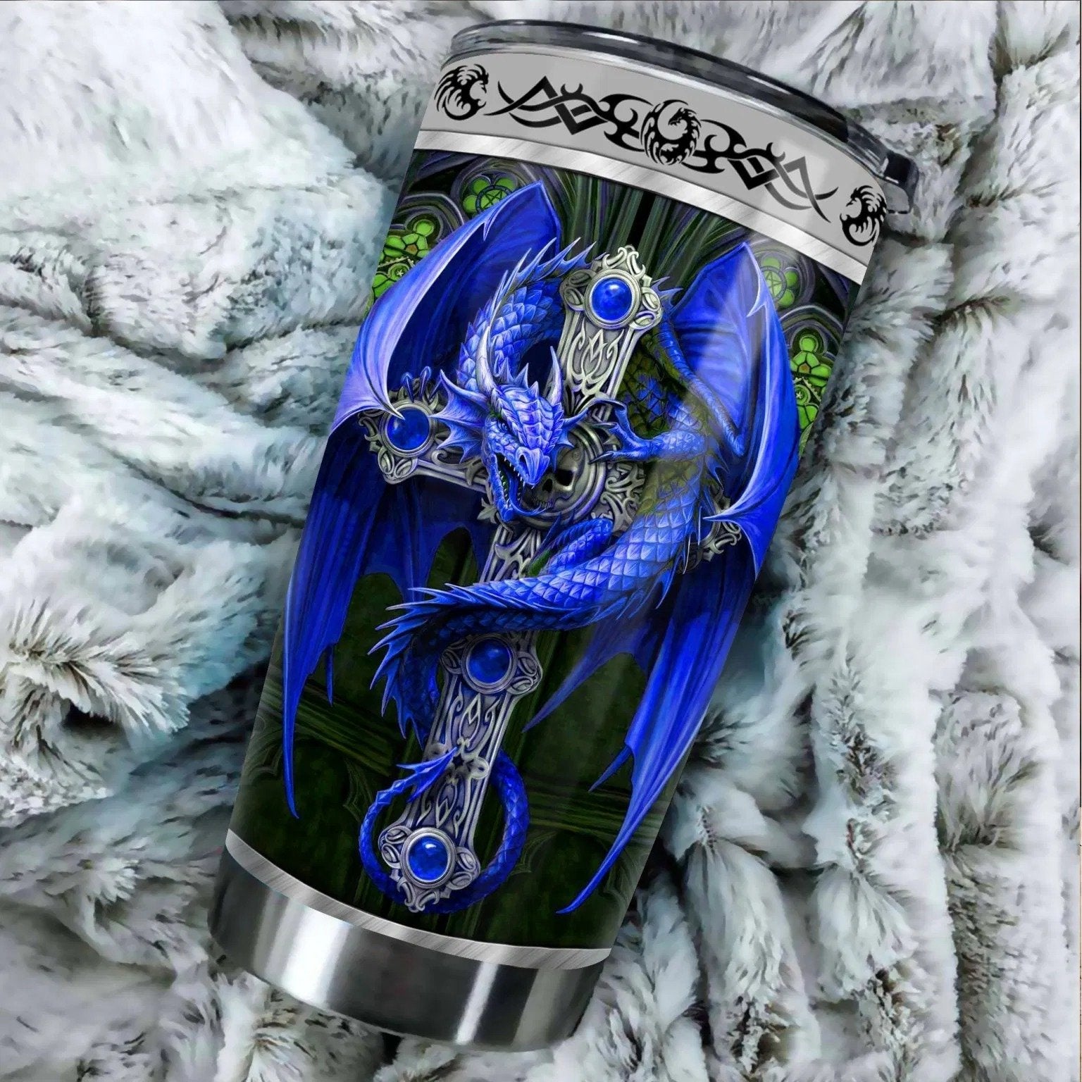 Dragon & Dungeon Tattoo Tumbler 20 Oz Pi020331-Tumbler-NM-Vibe Cosy™