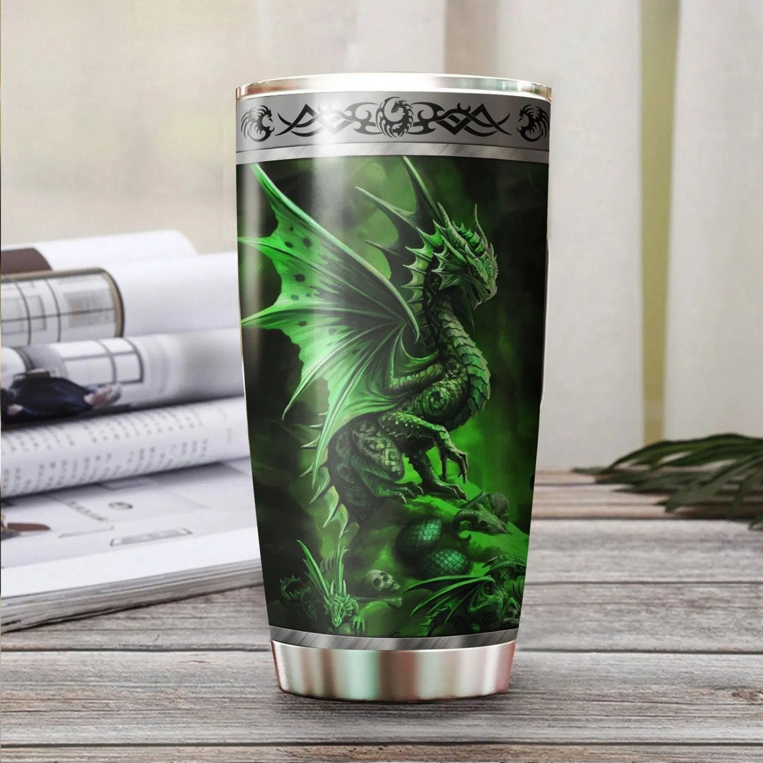 Dragon & Dungeon Tattoo Tumbler 20 Oz Pi020332-Tumbler-NM-Vibe Cosy™