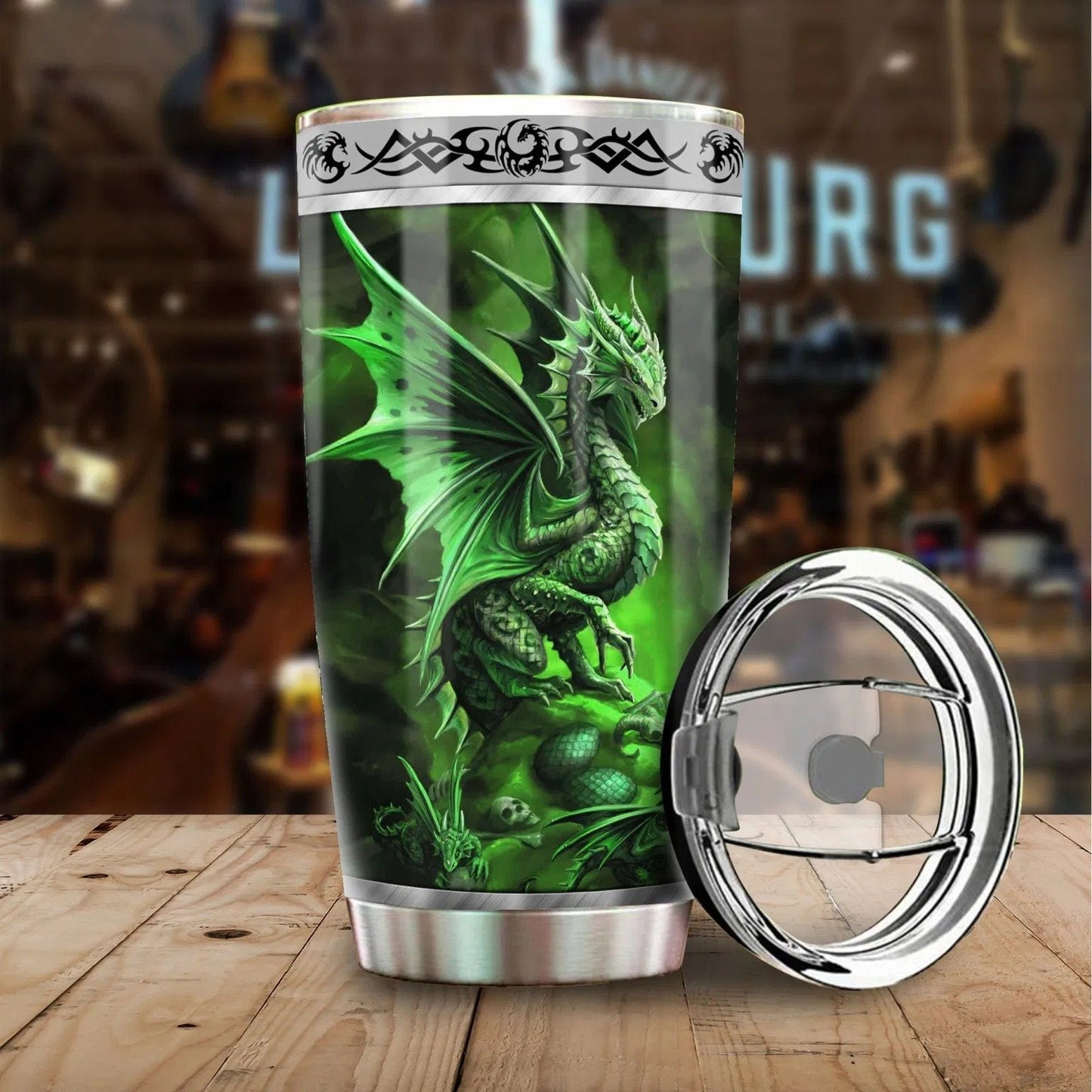 Dragon & Dungeon Tattoo Tumbler 20 Oz Pi020332-Tumbler-NM-Vibe Cosy™