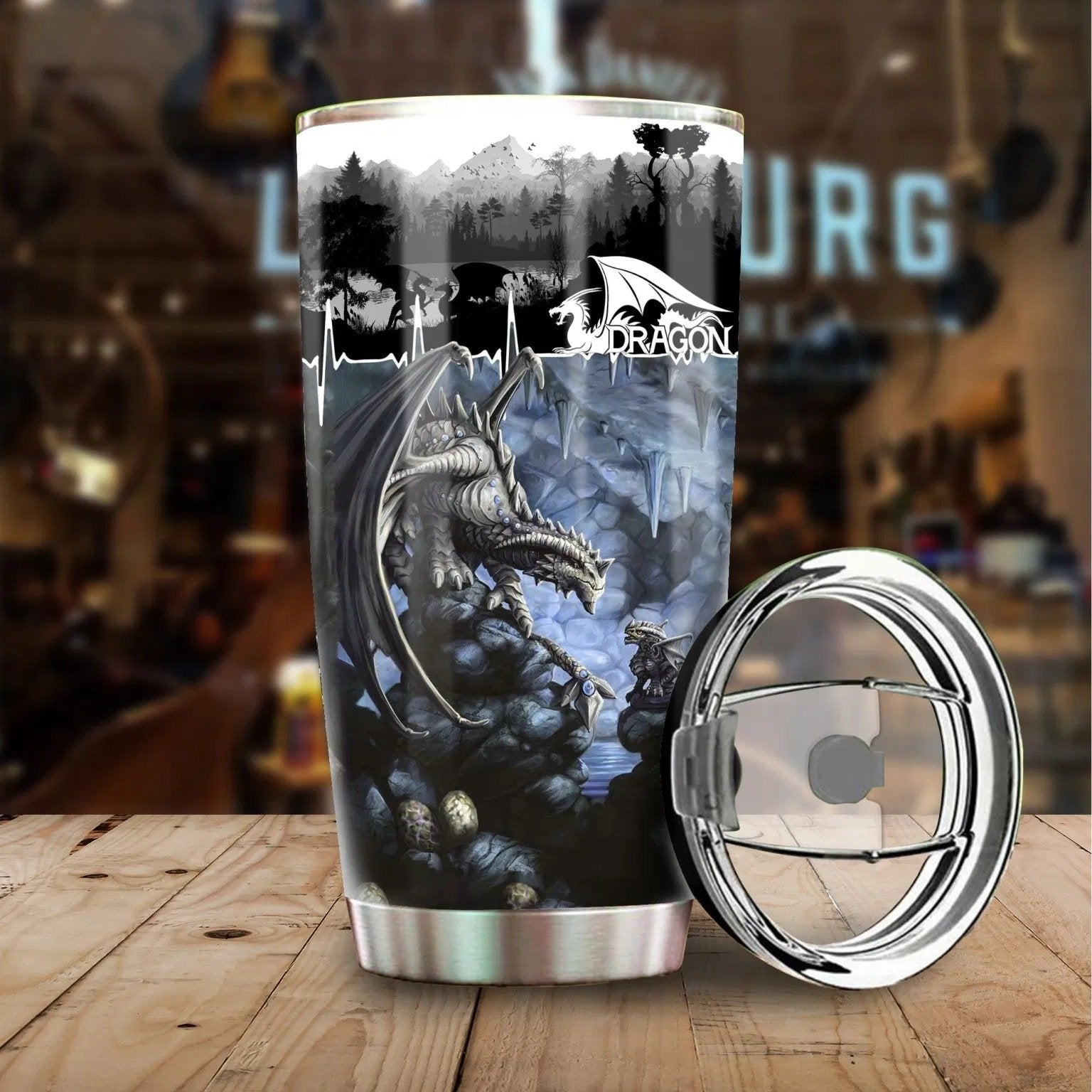 Dragon & Dungeon Tattoo Tumbler 20 Oz Pi020333-Tumbler-NM-Vibe Cosy™