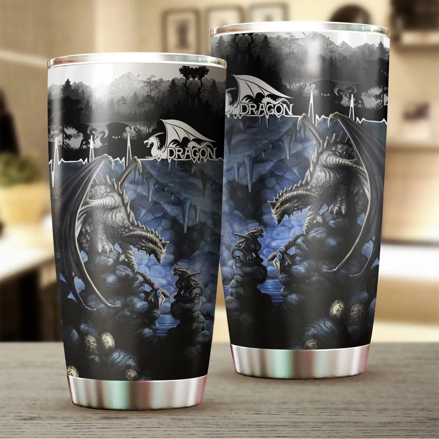 Dragon & Dungeon Tattoo Tumbler 20 Oz Pi020333-Tumbler-NM-Vibe Cosy™