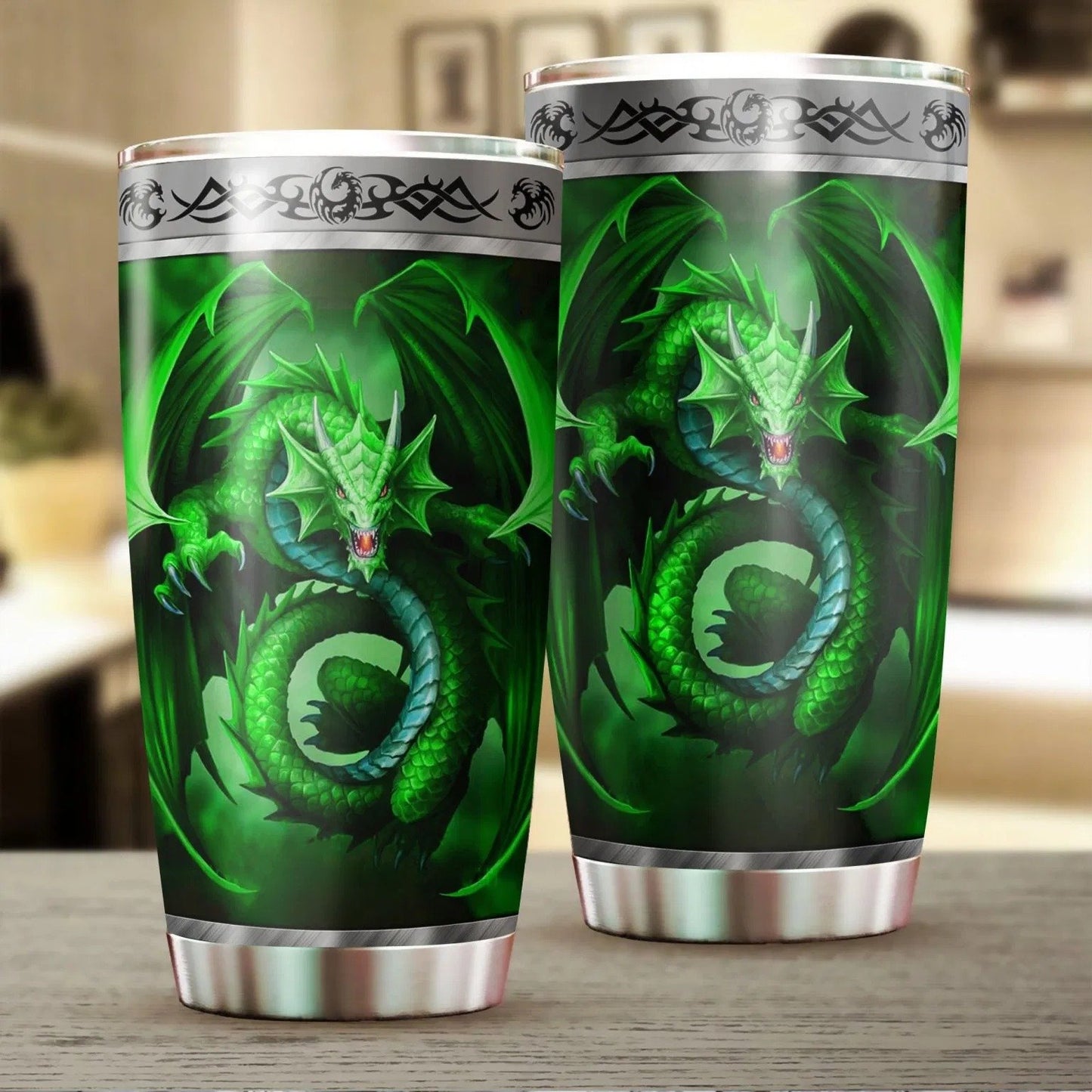 Dragon & Dungeon Tattoo Tumbler 20 Oz Pi020334-Tumbler-NM-Vibe Cosy™