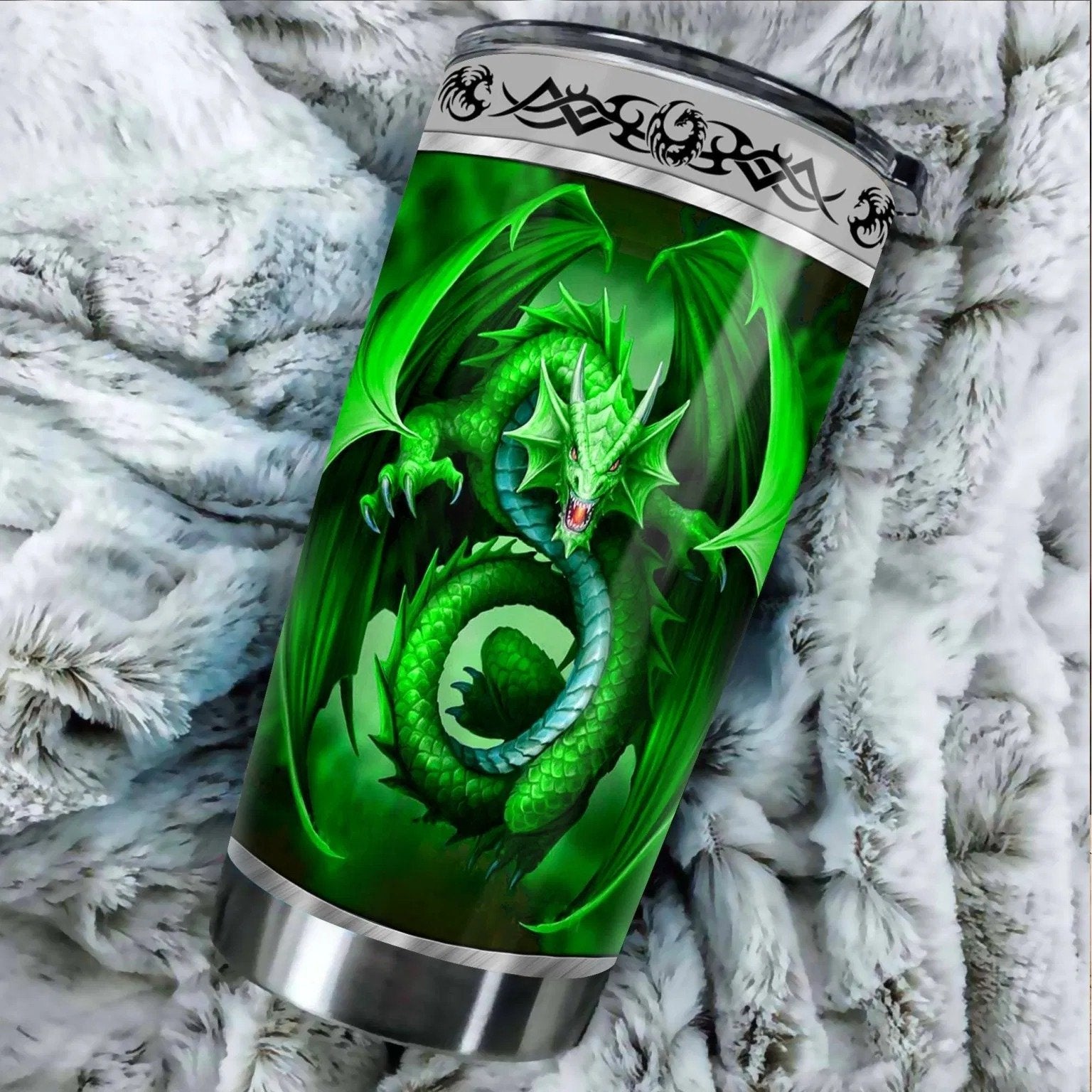 Dragon & Dungeon Tattoo Tumbler 20 Oz Pi020334-Tumbler-NM-Vibe Cosy™