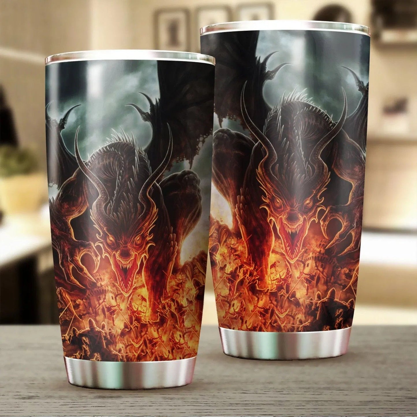 Dragon & Dungeon Tattoo Tumbler 20 Oz Pi020335-Tumbler-NM-Vibe Cosy™