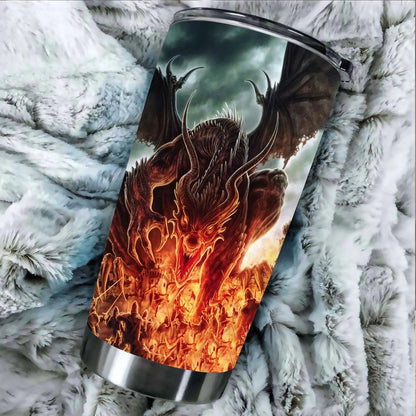 Dragon & Dungeon Tattoo Tumbler 20 Oz Pi020335-Tumbler-NM-Vibe Cosy™