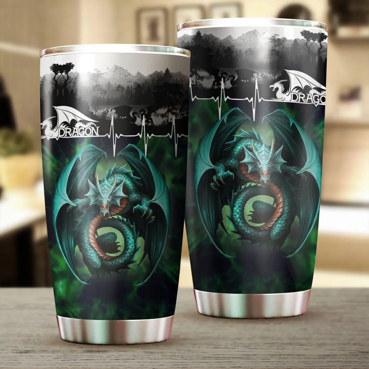Dragon & Dungeon Tattoo Tumbler 20 Oz Pi020336-Tumbler-NM-Vibe Cosy™