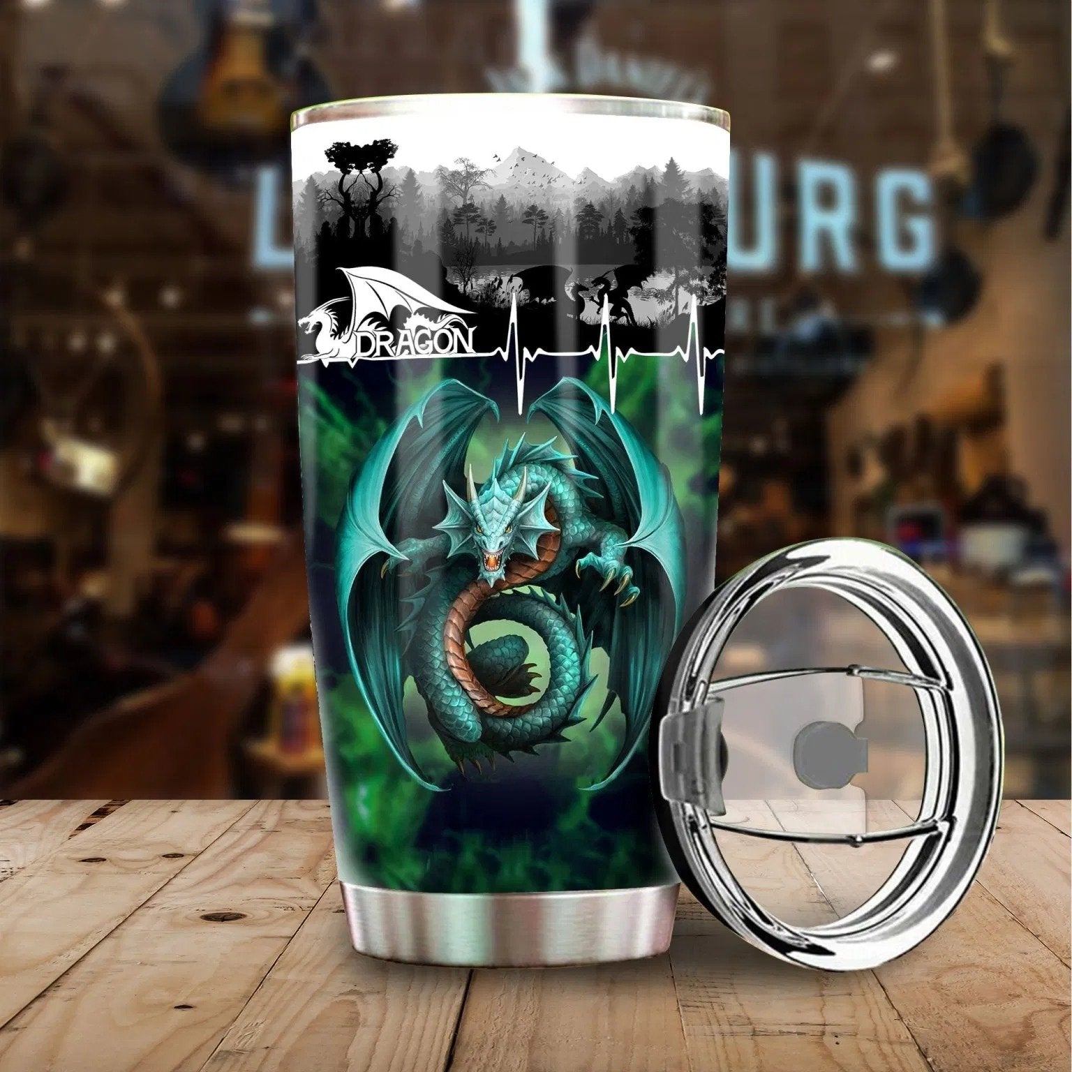 Dragon & Dungeon Tattoo Tumbler 20 Oz Pi020336-Tumbler-NM-Vibe Cosy™