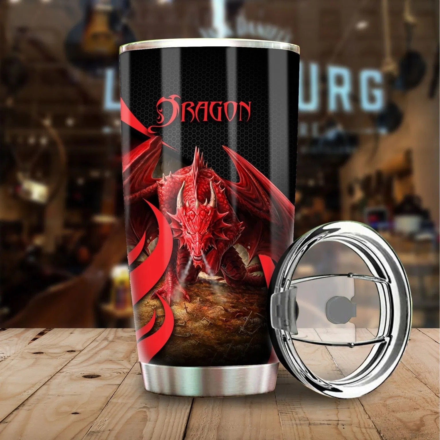 Dragon & Dungeon Tattoo Tumbler 20 Oz Pi020339-Tumbler-NM-Vibe Cosy™