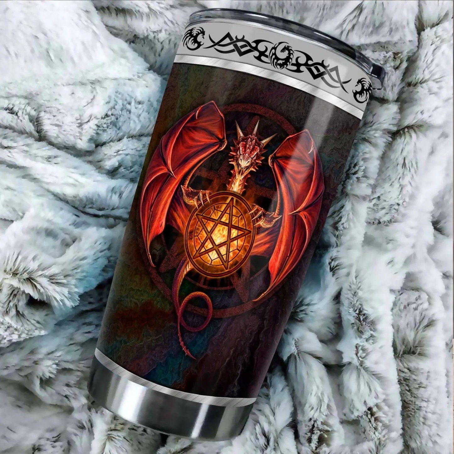 Dragon & Dungeon Tattoo Tumbler 20 Oz Pi020342-Tumbler-NM-Vibe Cosy™
