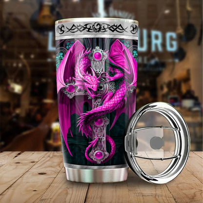 Dragon & Dungeon Tattoo Tumbler 20 Oz Pi020344-Tumbler-NM-Vibe Cosy™