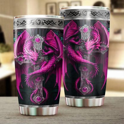 Dragon & Dungeon Tattoo Tumbler 20 Oz Pi020344-Tumbler-NM-Vibe Cosy™